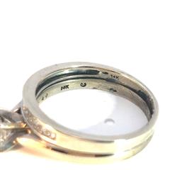 14K Yellow Gold Diamond Soldered Wedding Set 1.45 C.T.W. Size 7 8.7g